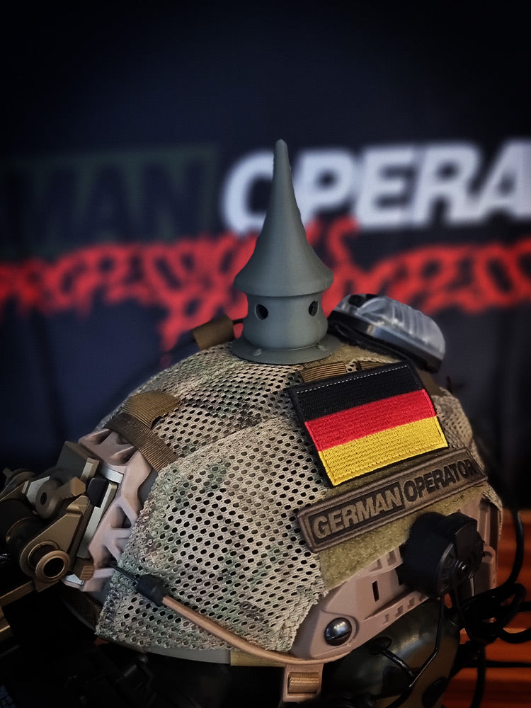 pickelhaube fahrradhelm Tactical Pickel" Helmaufsatz mit Klett – German Operator