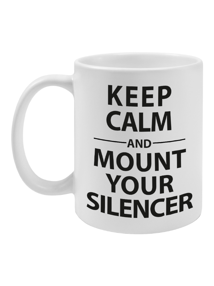 "Silencer" Tasse weiß