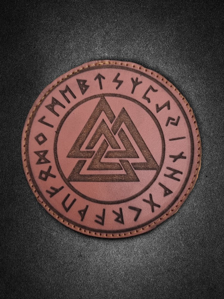 "Valknut" Leder Patch