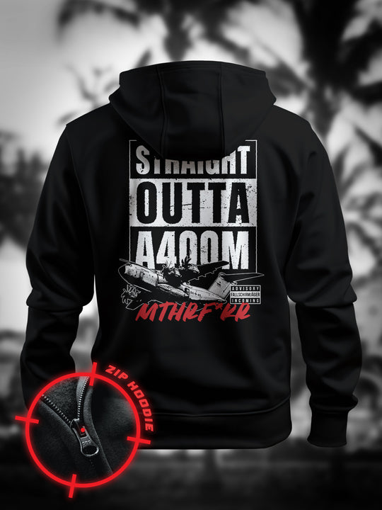 "Straight Outta A400M" Premium Zip Hoodie
