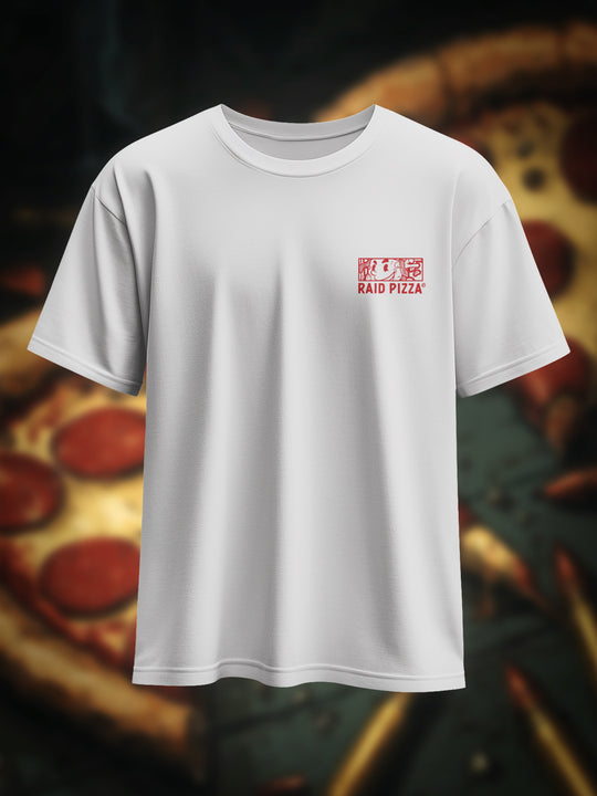 "RAID PIZZA" Heavy Oversize Shirt