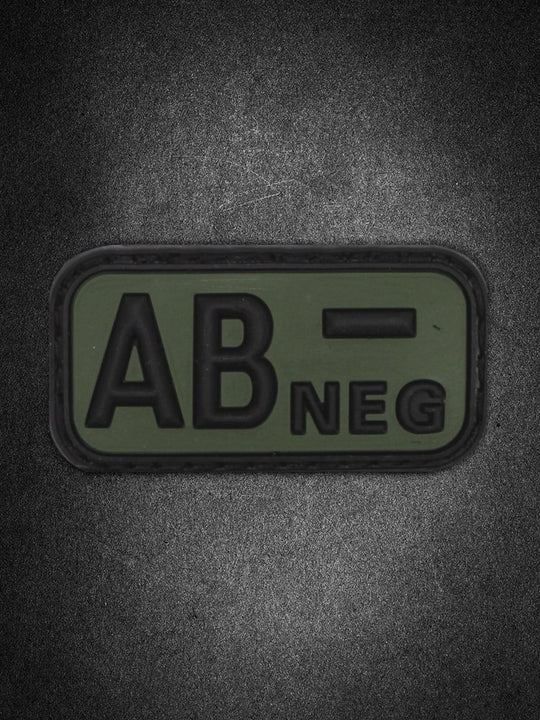 "Blutgruppe" PVC Patch oliv