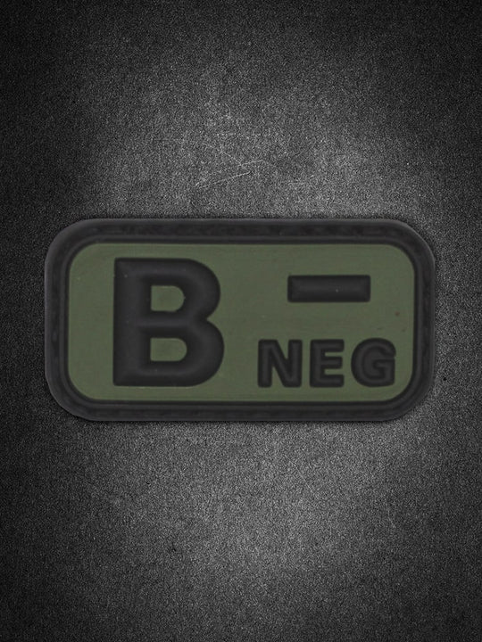 "Blutgruppe" PVC Patch oliv