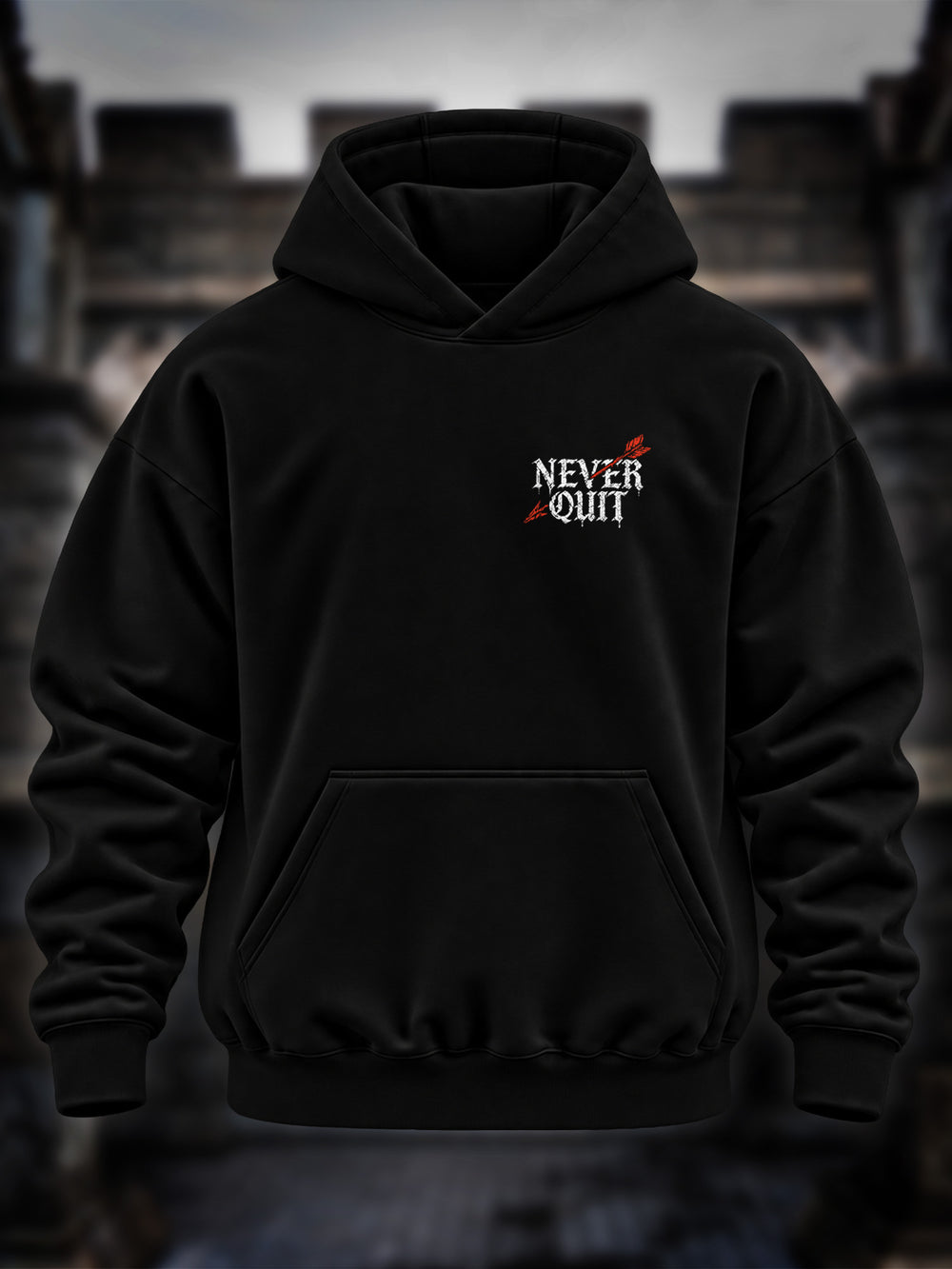 "Never Quit" Oversize Hoodie