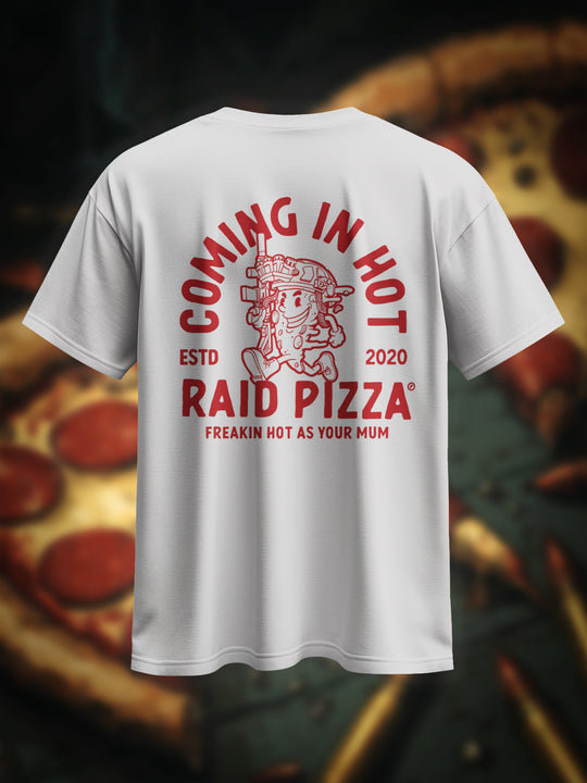 "RAID PIZZA" Heavy Oversize Shirt