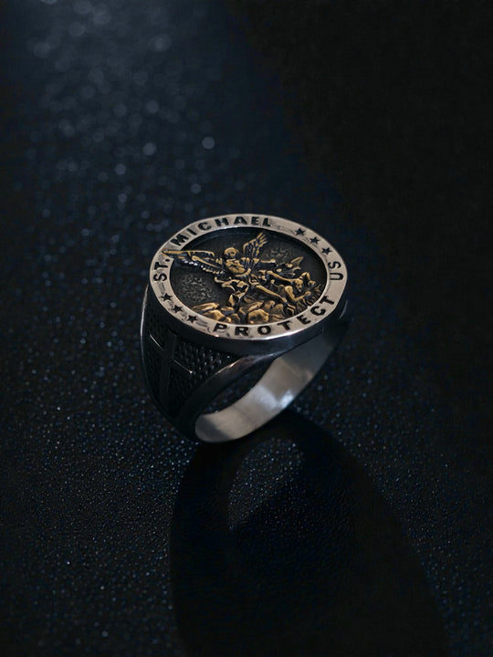 "St.Michael - Protect us" Ring