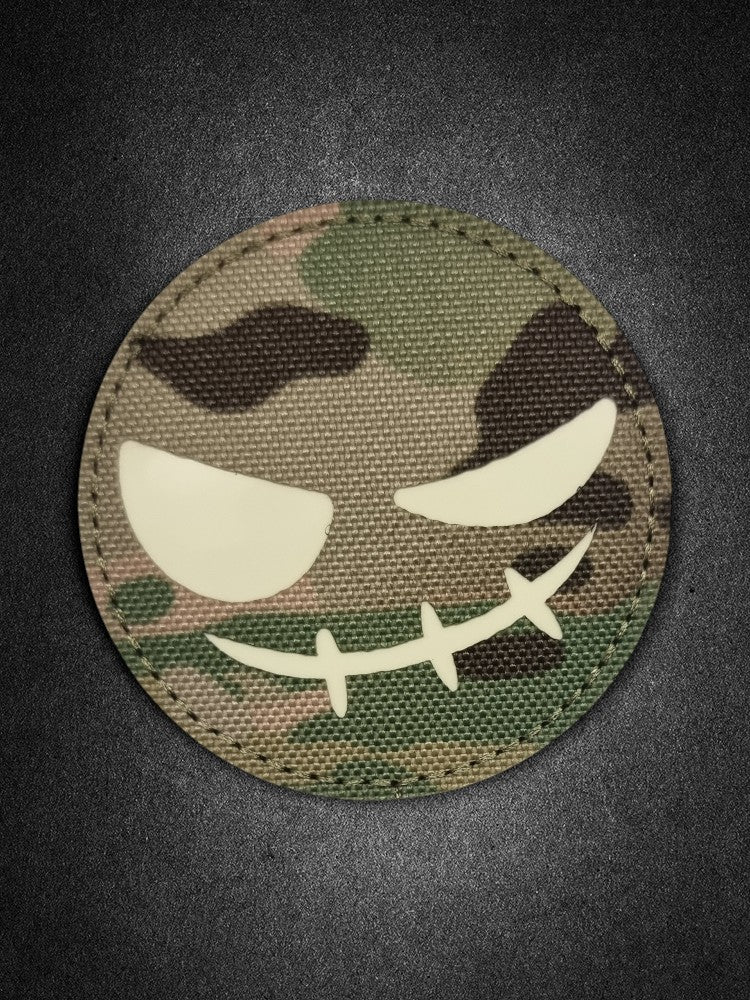 "Smiley" Lasercutpatch Glow in the Dark