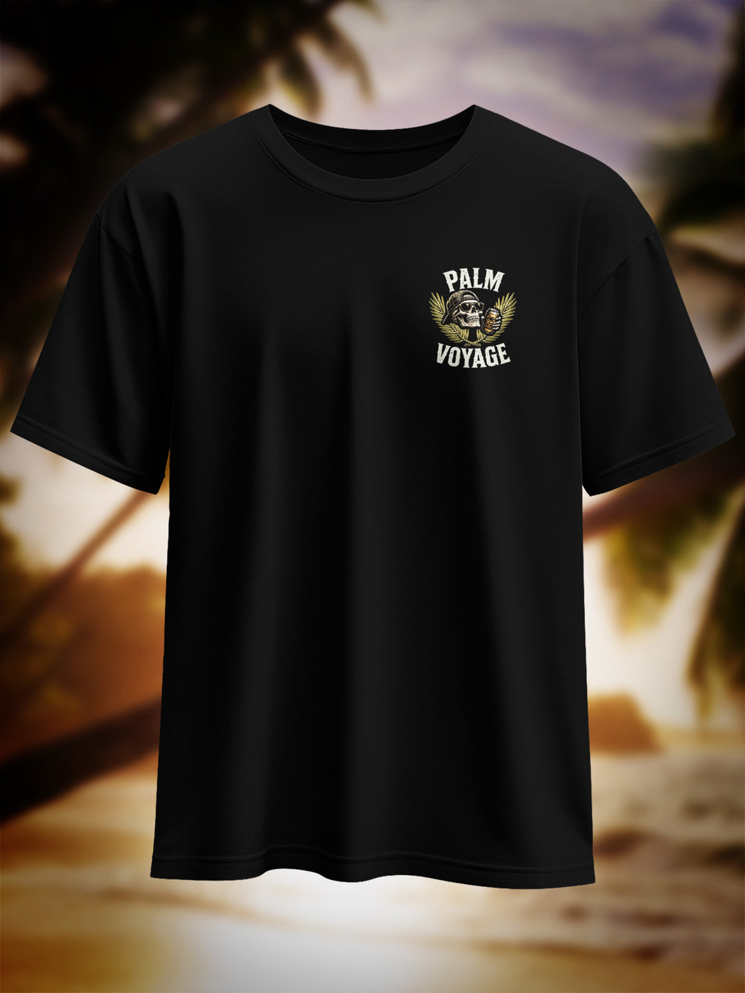 "Palm Voyage" Heavy Oversize Shirt