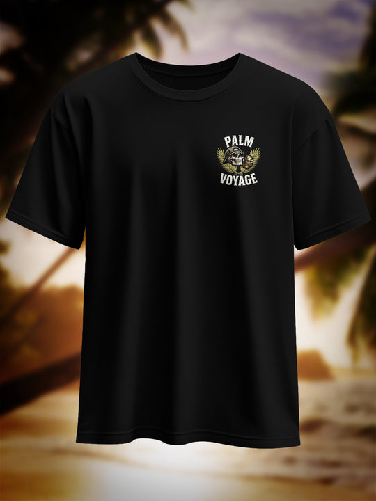 "Palm Voyage" Heavy Oversize Shirt