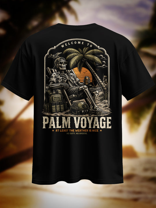 "Palm Voyage" Heavy Oversize Shirt