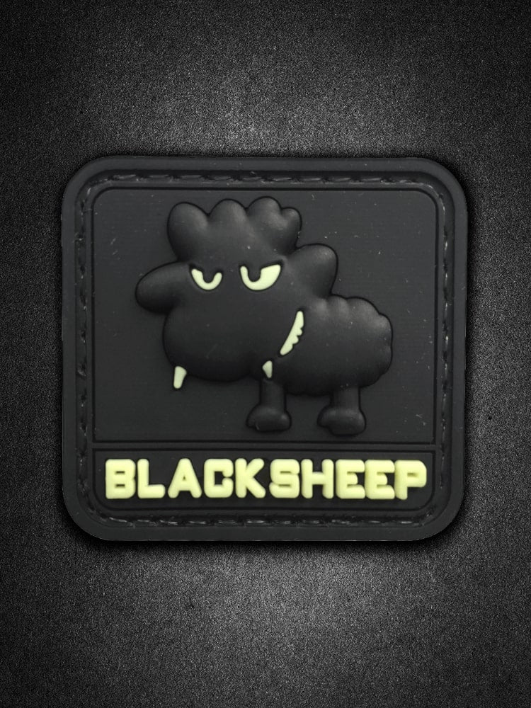 "Black Sheep" PVC Patch Glow in the Dark