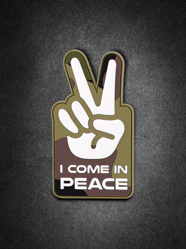 "I come in peace" PVC Patch multitarn
