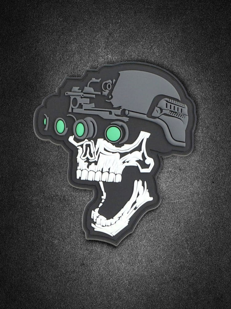 "Night Vision Skull" PVC Patch