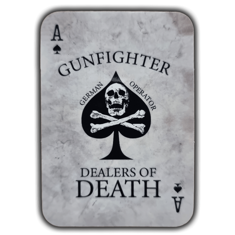 "Gunfighter Deathcard" Premium Sticker