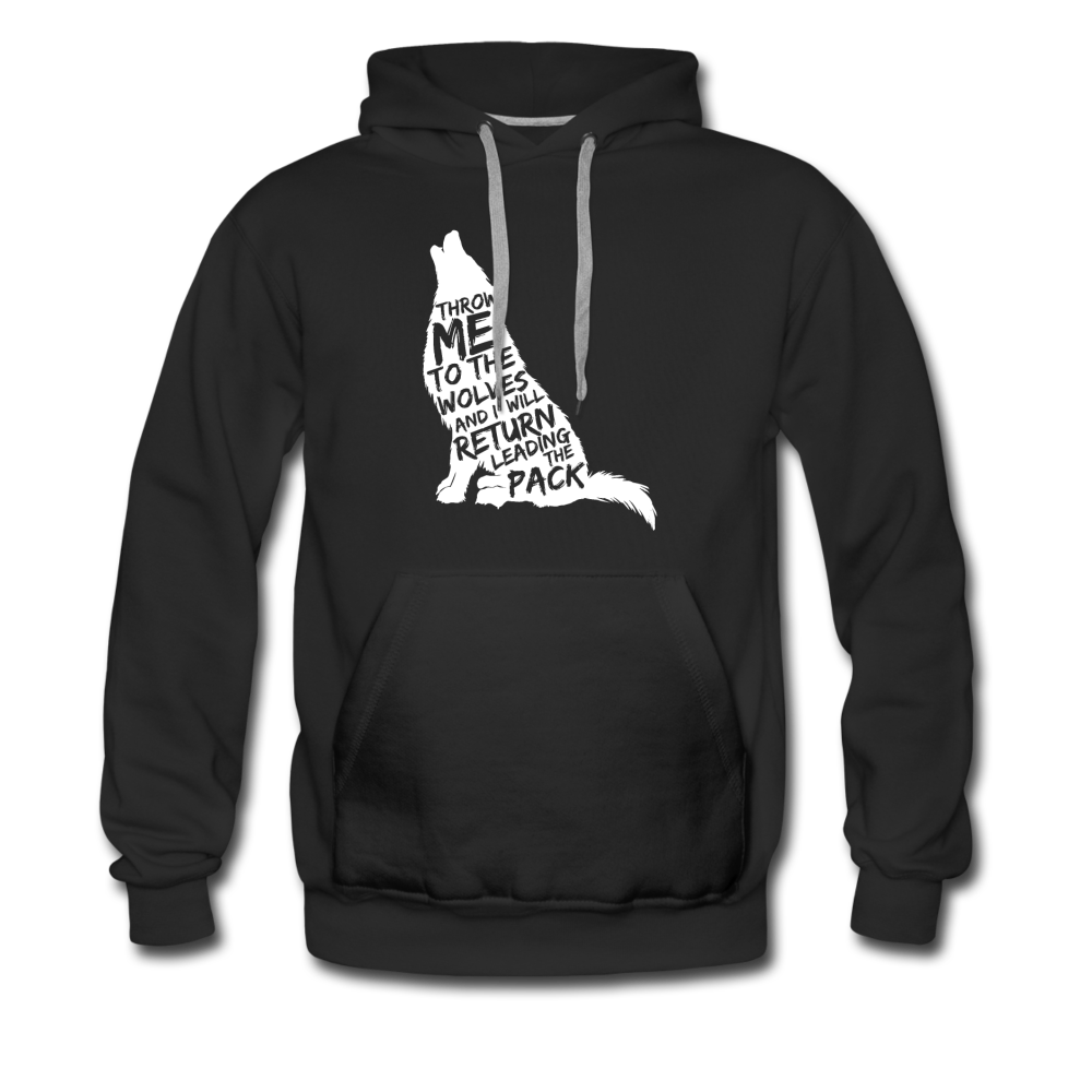 "Wolf Pack" Premium Hoodie - Schwarz