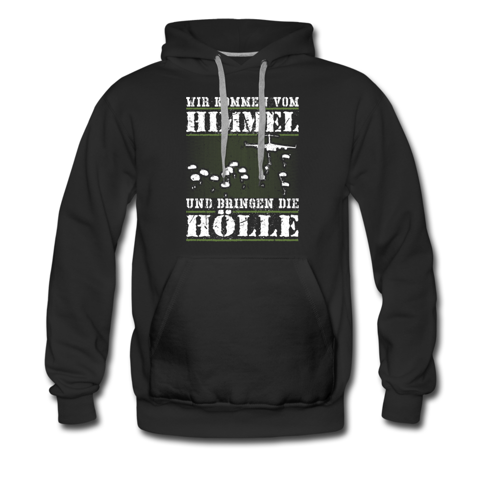 "Wir kommen vom Himmel" Premium Hoodie - Schwarz