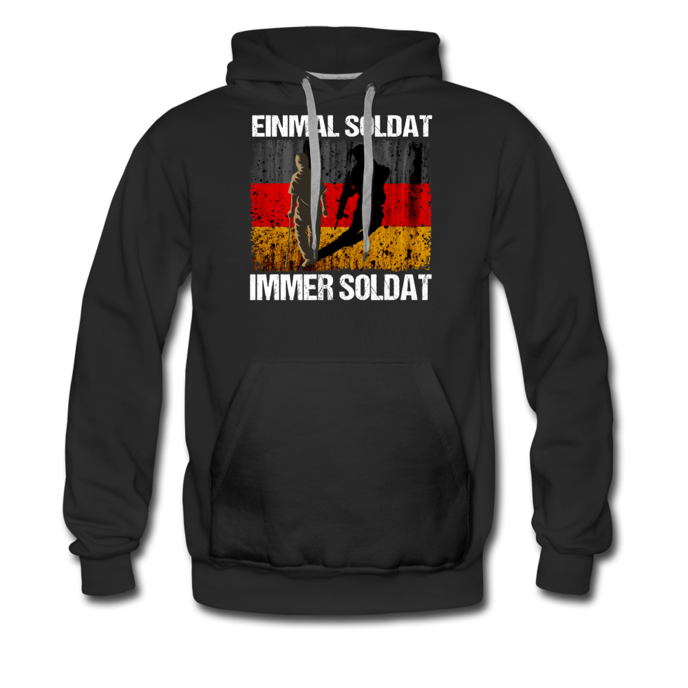"Einmal Soldat" Premium Hoodie - Schwarz