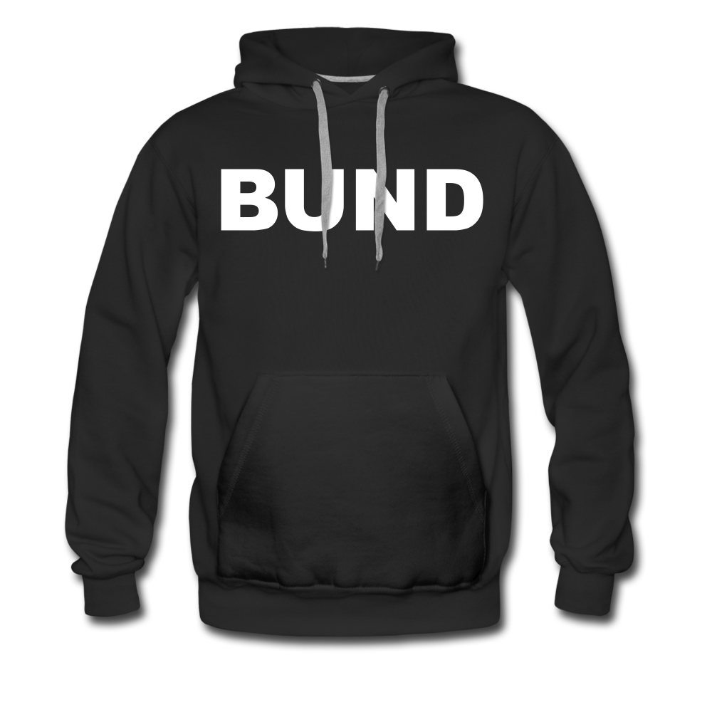 "BUND" Premium Flock Hoodie Hell - Schwarz