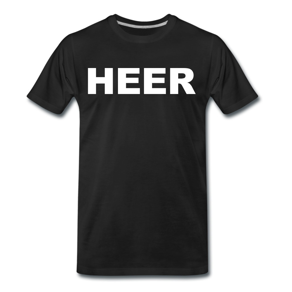 "HEER" Premium Flock Shirt Hell - Schwarz