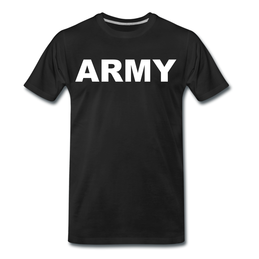 "ARMY" Premium Flock Shirt Hell - Schwarz