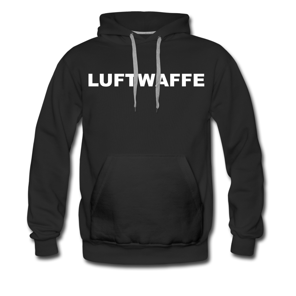 "LUFTWAFFE" Premium Flock Hoodie Hell - Schwarz