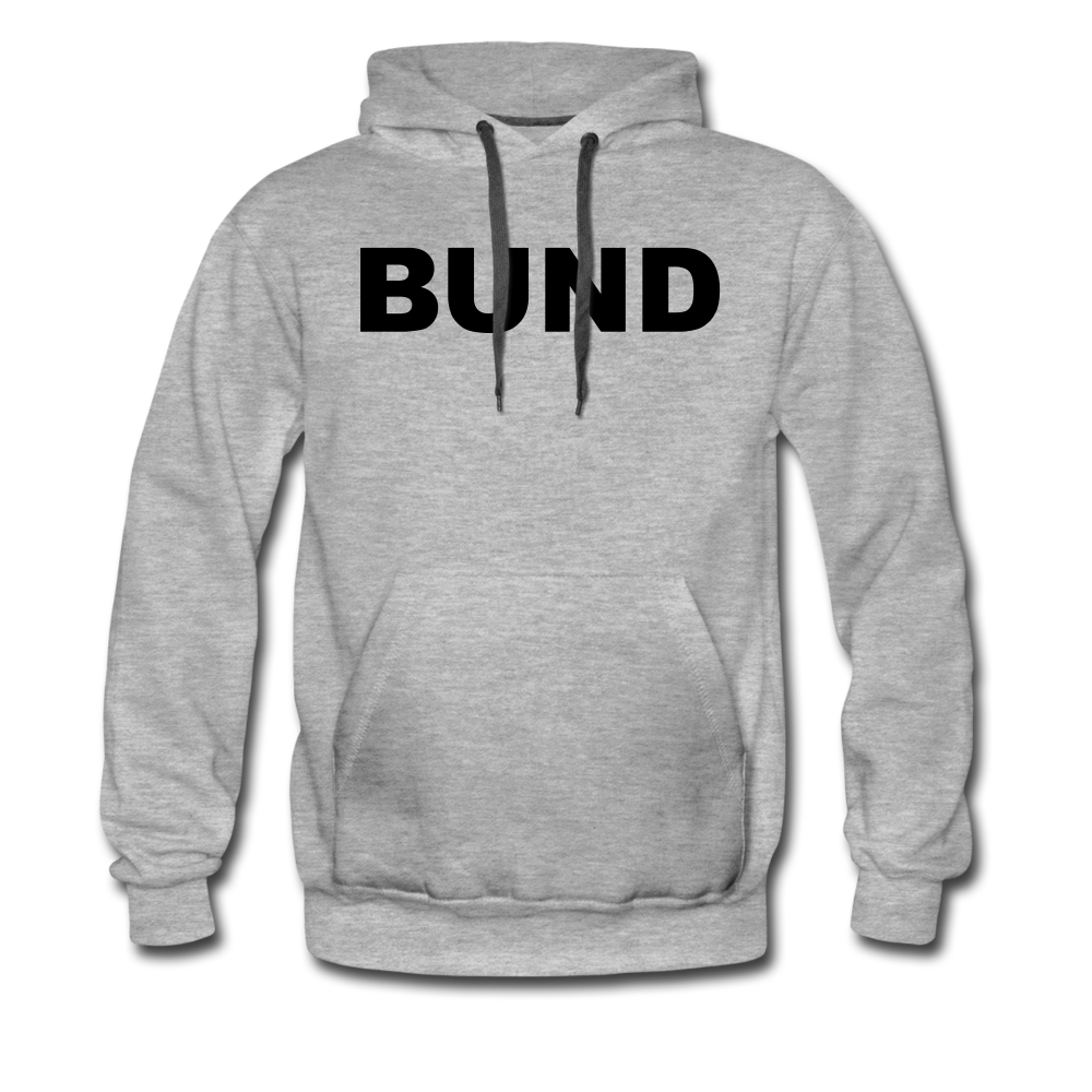 "BUND" Premium Flock Hoodie Dunkel - Grau meliert