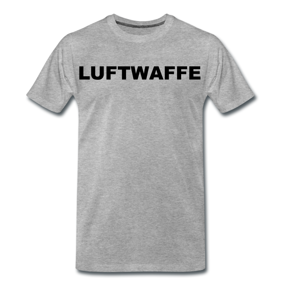 "LUFTWAFFE" Premium Flock Shirt Dunkel - Grau meliert