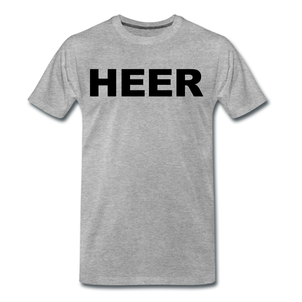 "HEER" Premium Flock Shirt Dunkel - Grau meliert