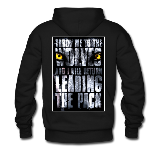 "Throw me to the Wolves" Premium Hoodie - Schwarz