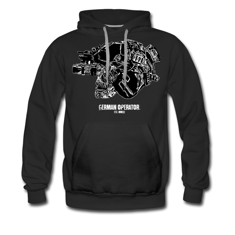 "German Operator Skull" Premium Hoodie - Schwarz