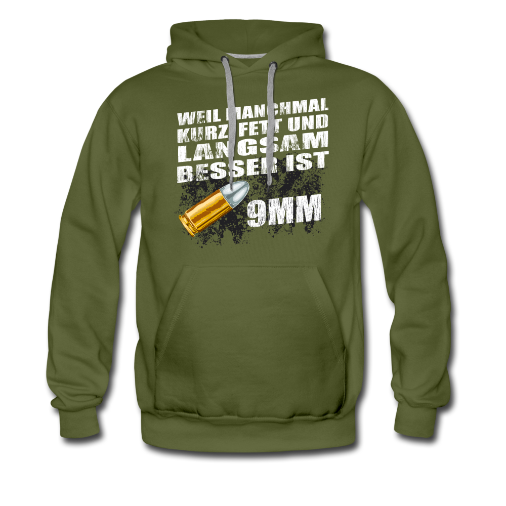 "9mm" Premium Hoodie - Olivgrün