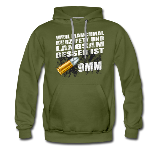"9mm" Premium Hoodie - Olivgrün