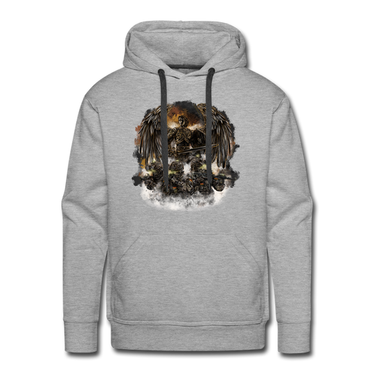 "St. Michael" Premium Hoodie - Grau meliert