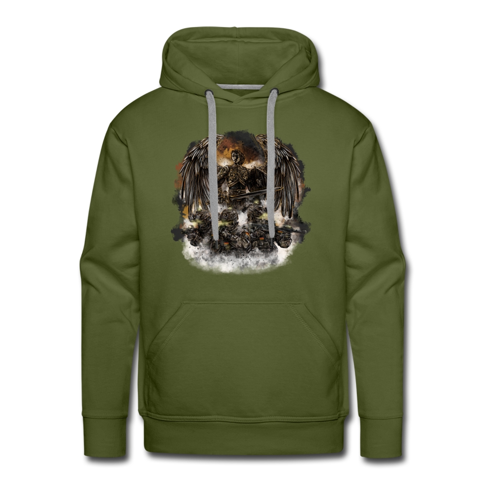 "St. Michael" Premium Hoodie - Olivgrün