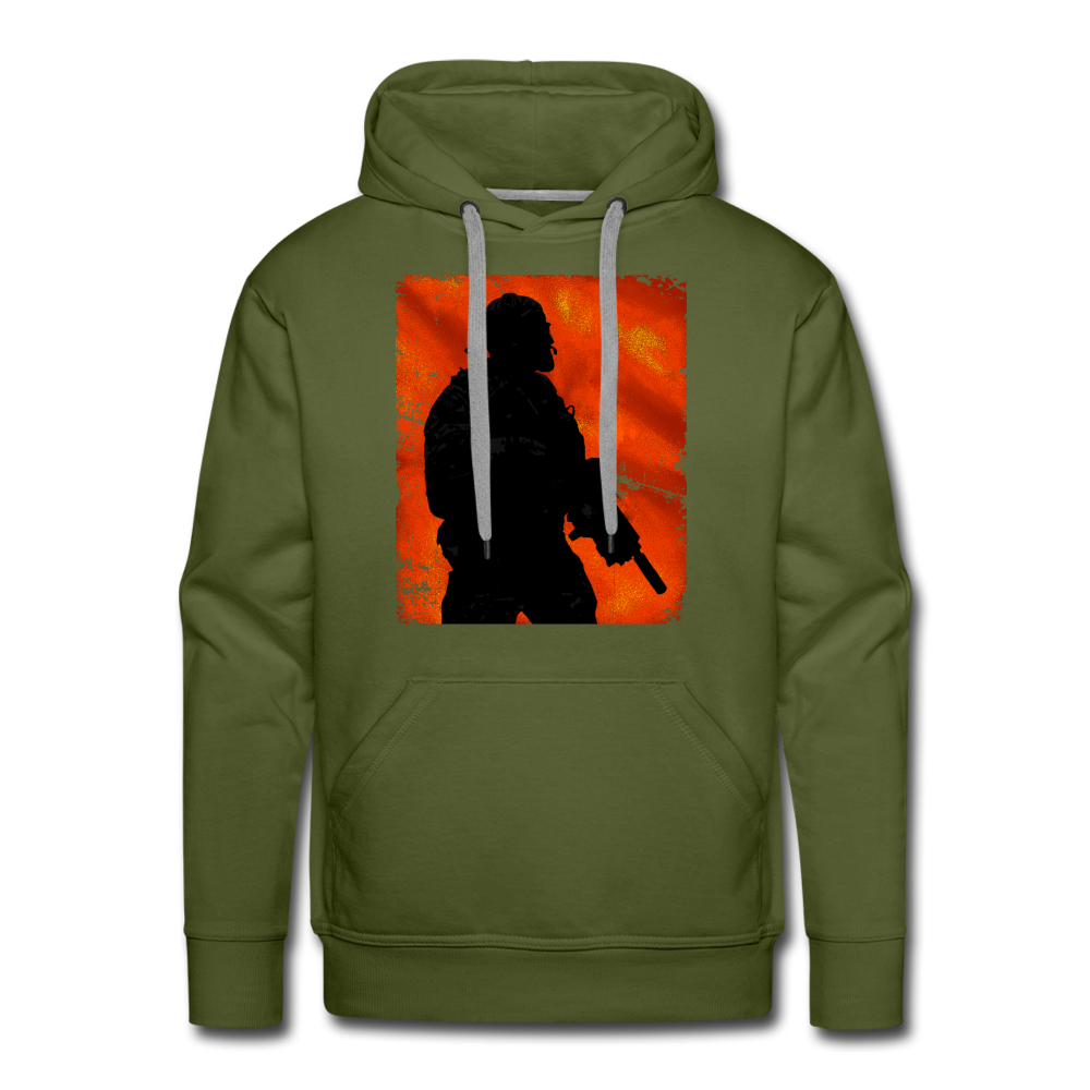 "Sunset Operator" Premium Hoodie - Olivgrün