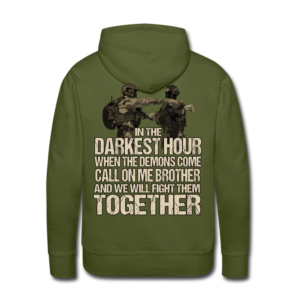 "Darkest Hour" Premium Hoodie - Olivgrün