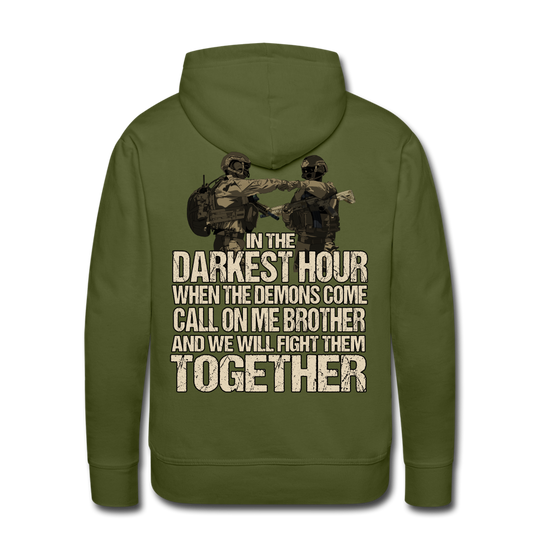 "Darkest Hour" Premium Hoodie - Olivgrün